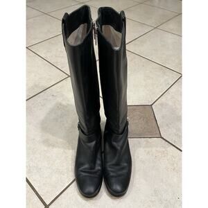 Michael Kors Black Charm Riding Tall Boots Sz 10
